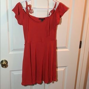 Size S Forever 21 Red Cold Shoulder Dress